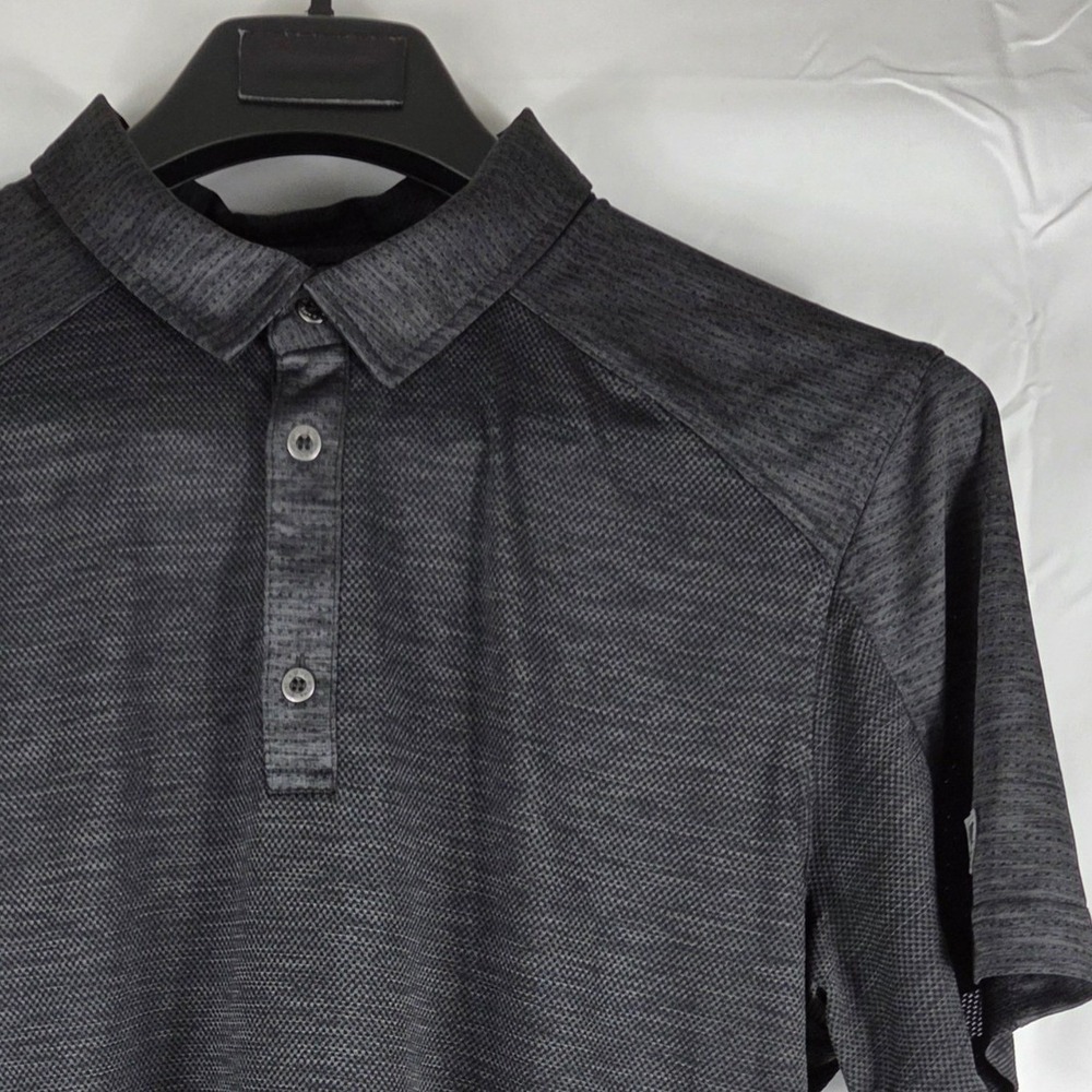 Kuhl Mens Charcoal Gray Textured Knit Short Sleeve Polo Shirt Large